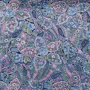 Wyoming Traders Wild Rag Calico Blue Paisley Silk Western Scarf - 42"